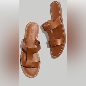 Madewell Boardwalk T-Strap Slide Sandal